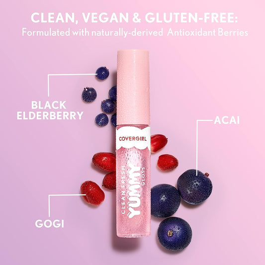 Clean Fresh Yummy Gloss – Sheer Vegan Lip Gloss with Natural Scents